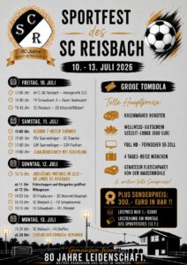 Sportfest 2026 – Der SC Reisbach feiert sein 80 jähriges Jubiläum